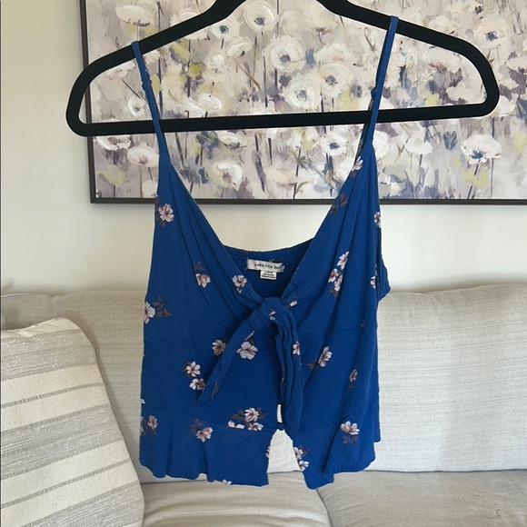 American Eagle Outfitters Tops - Floral Blue Women's Top